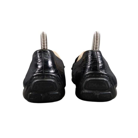 Brighton Shoes Womens 8.5 Loafers Slip On Charms Croc Embossed Leather Classic - Picture 6 of 16